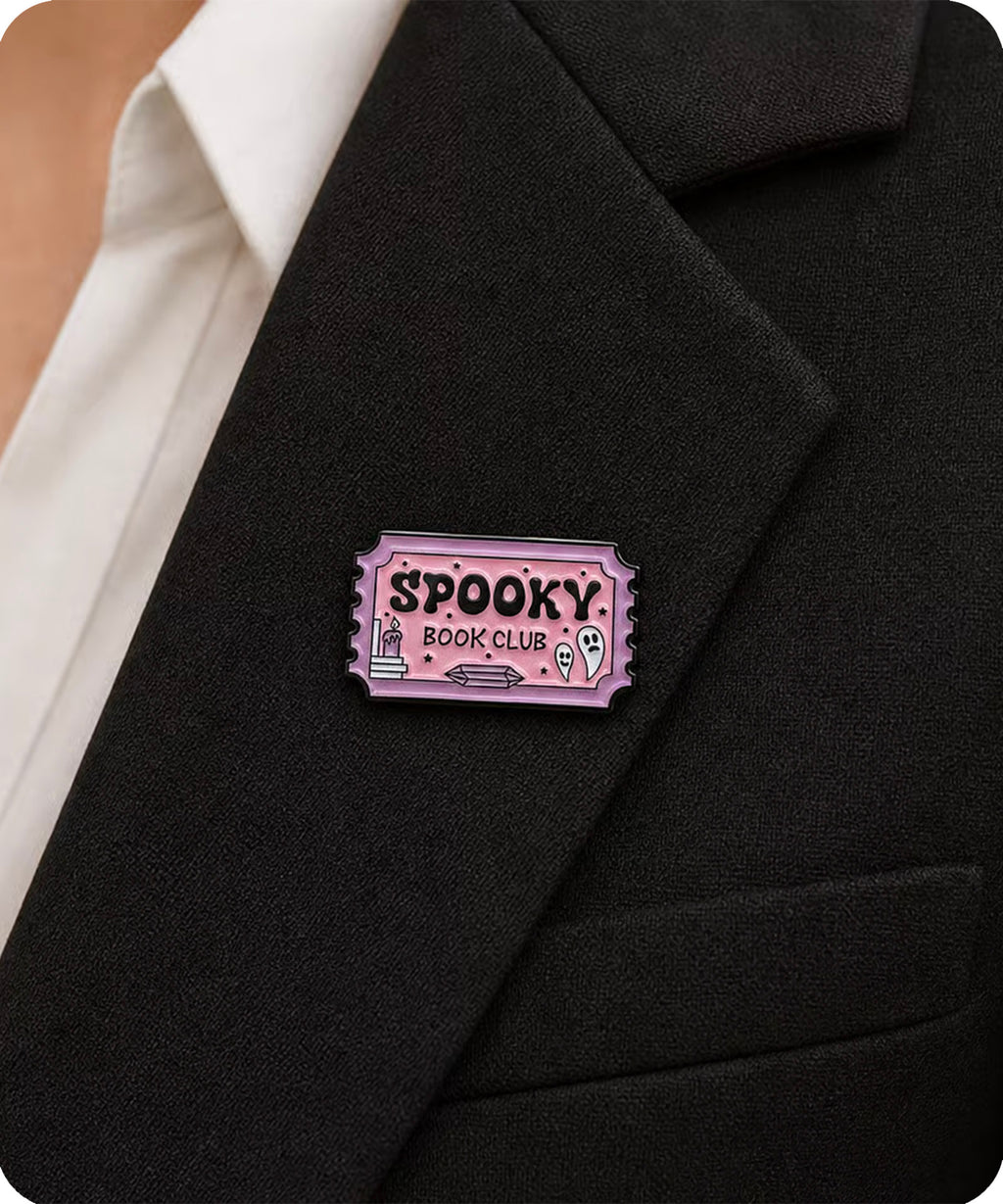 Spooky Book Club Enamel Pin Badge