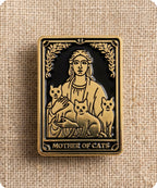 Mother Of Cats Tarot Card Enamel Lapel Pin Badge