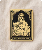Mother Of Cats Tarot Card Enamel Lapel Pin Badge