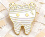 Insignia con Pin de Diente de Dentista para Zombi Momia