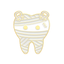 Insignia con Pin de Diente de Dentista para Zombi Momia