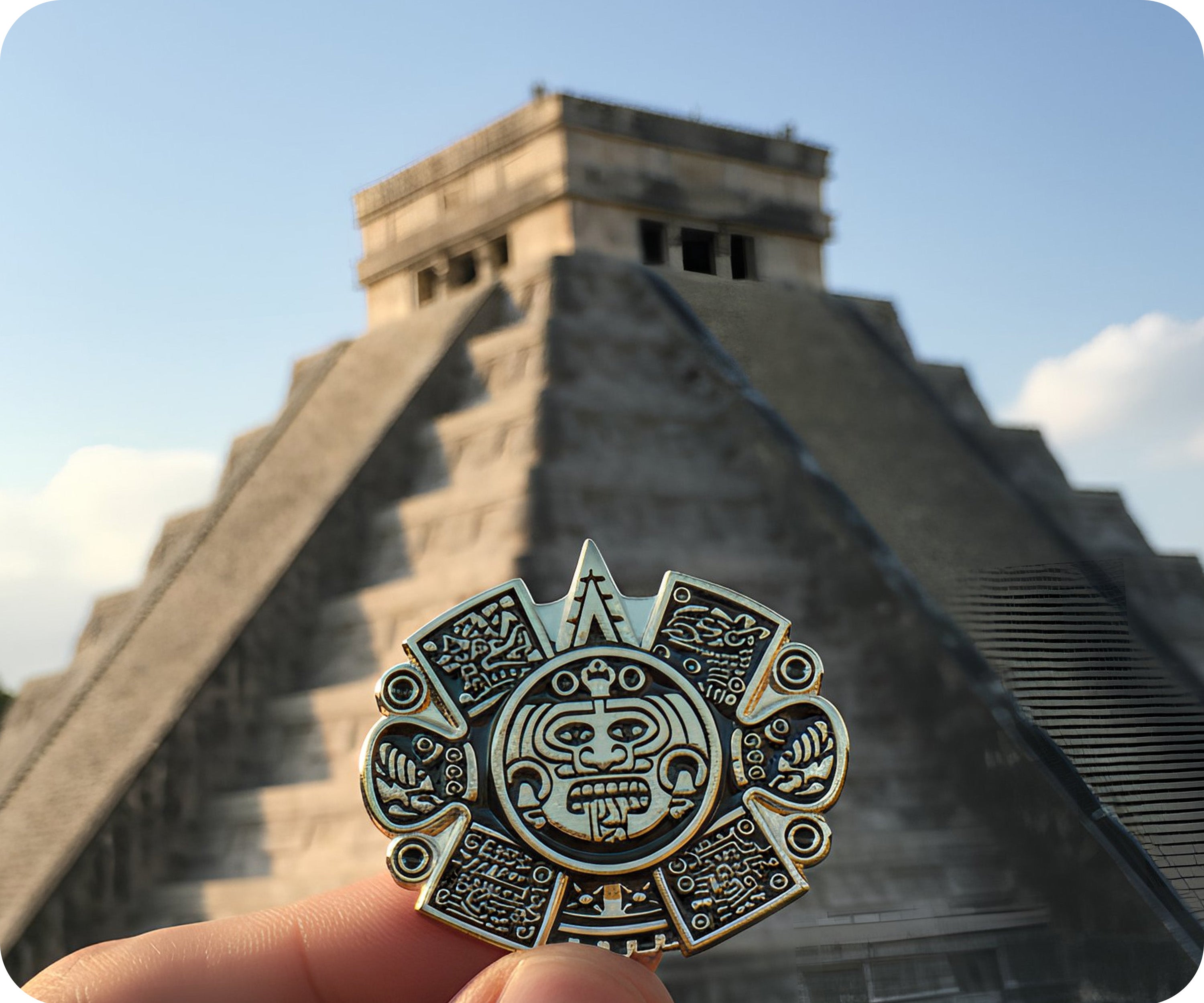 Mayan Aztec Mexican Pin Badge