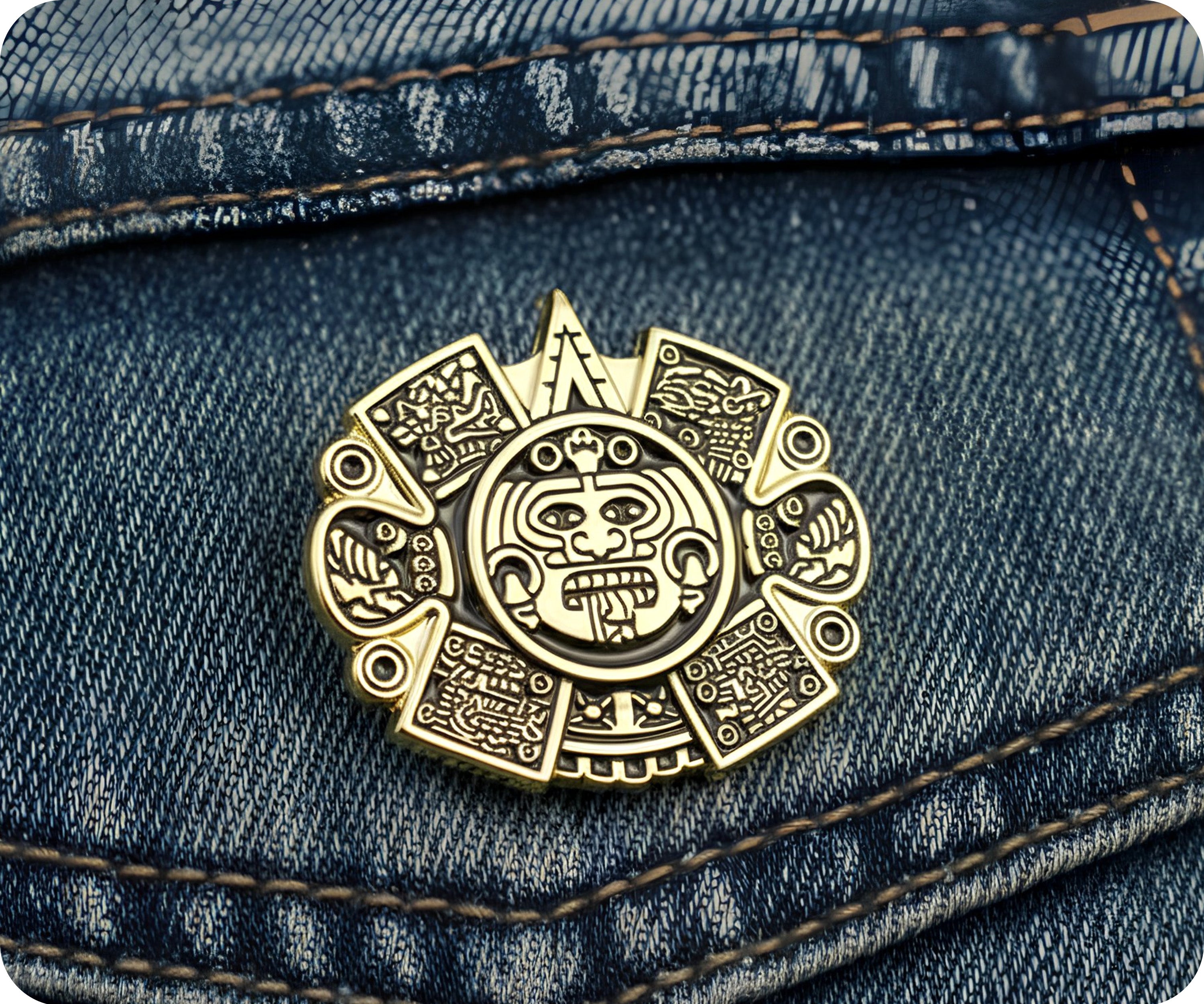 Pin Maya Azteca Mexicano Imagen secundaria del producto