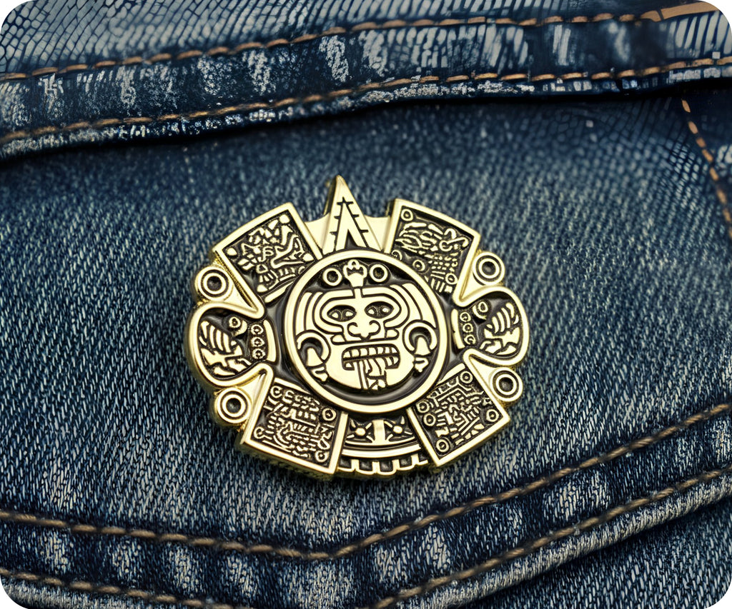 Mayan Aztec Mexican Pin Badge