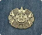 Mayan Aztec Mexican Pin Badge