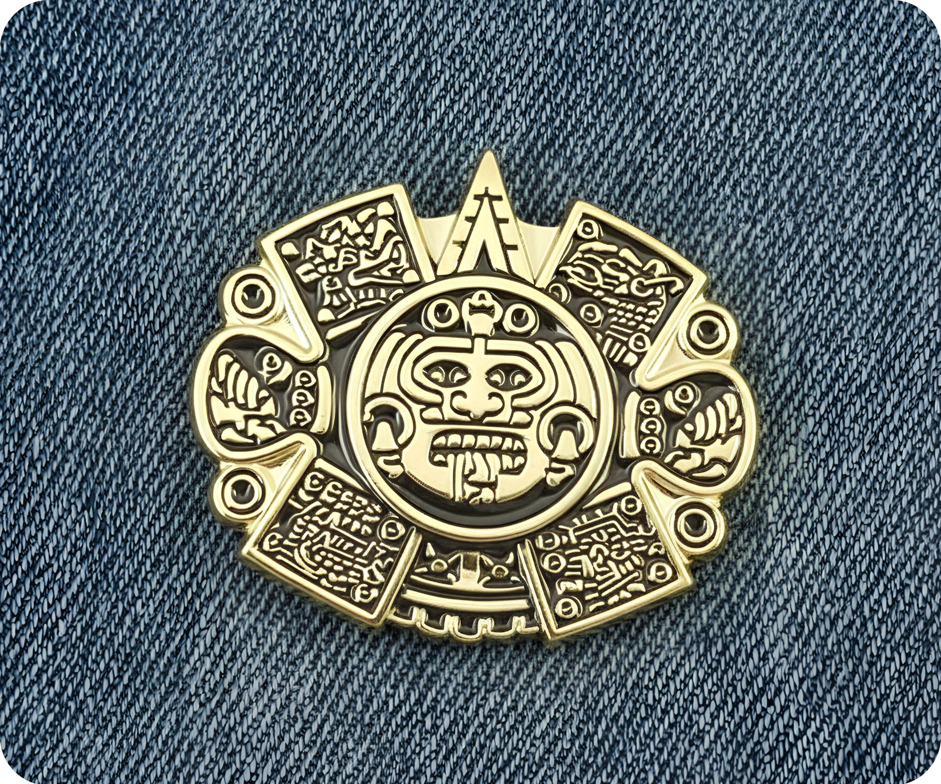 Mayan Aztec Mexican Pin Badge