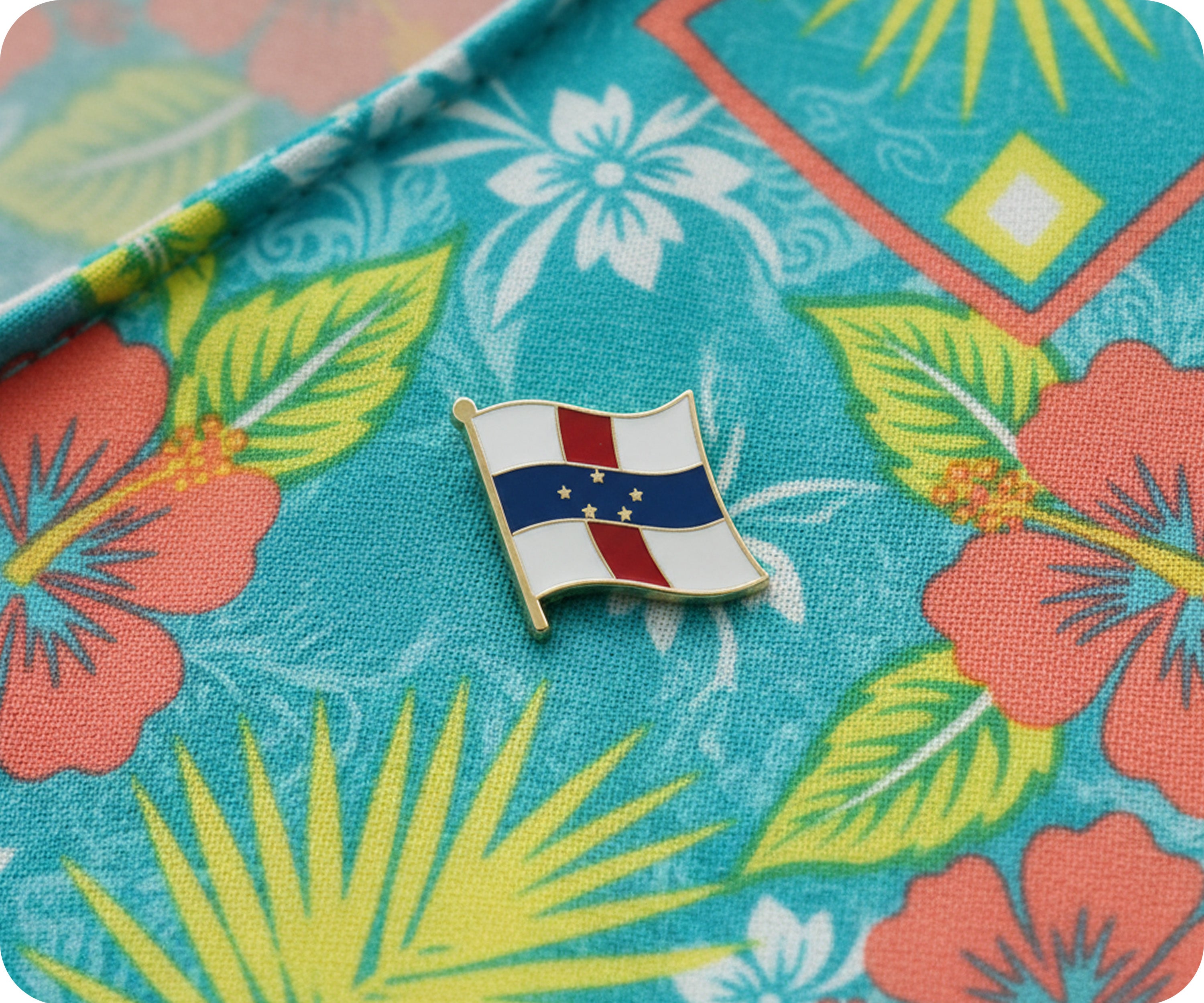Netherlands Antilles Flag Pin Badge