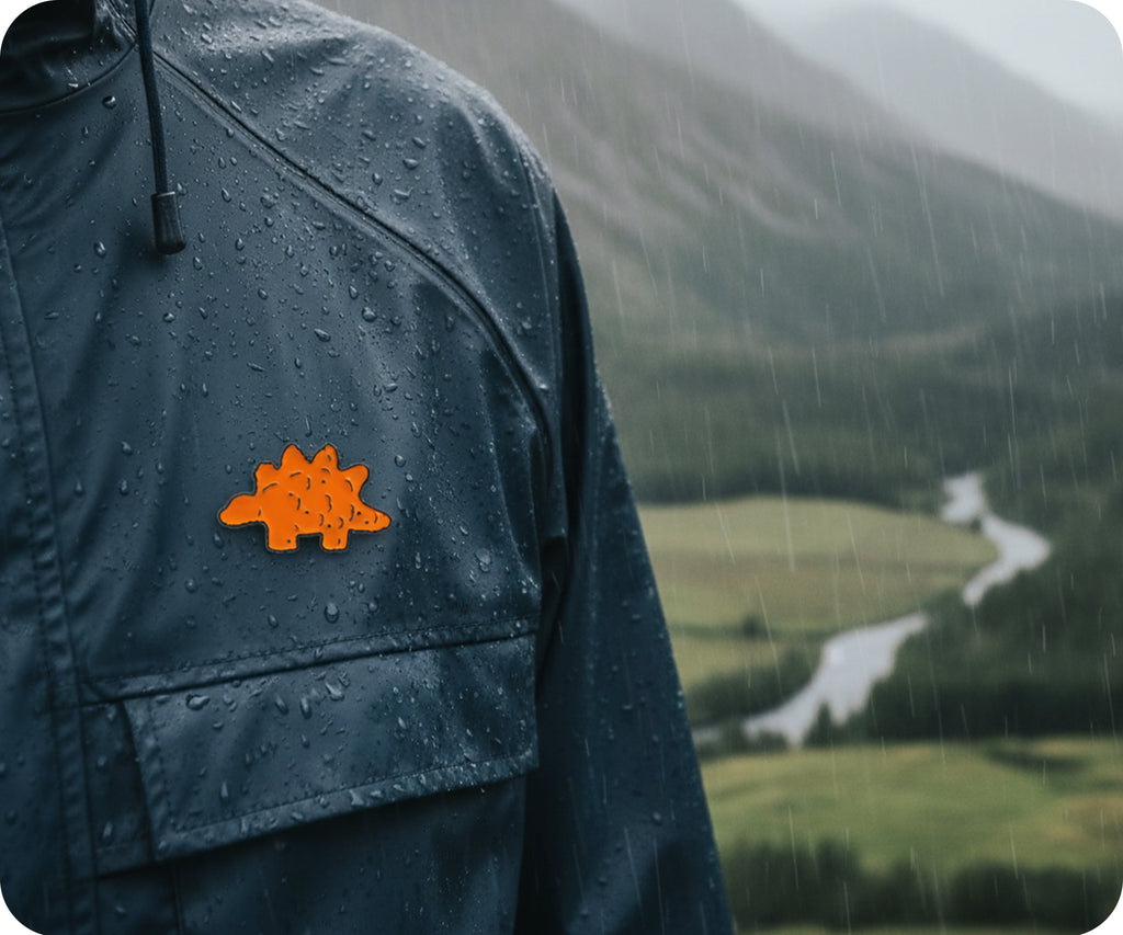 Stegosaurus Chicken Nugget Dinosaur Funny Pin Badge