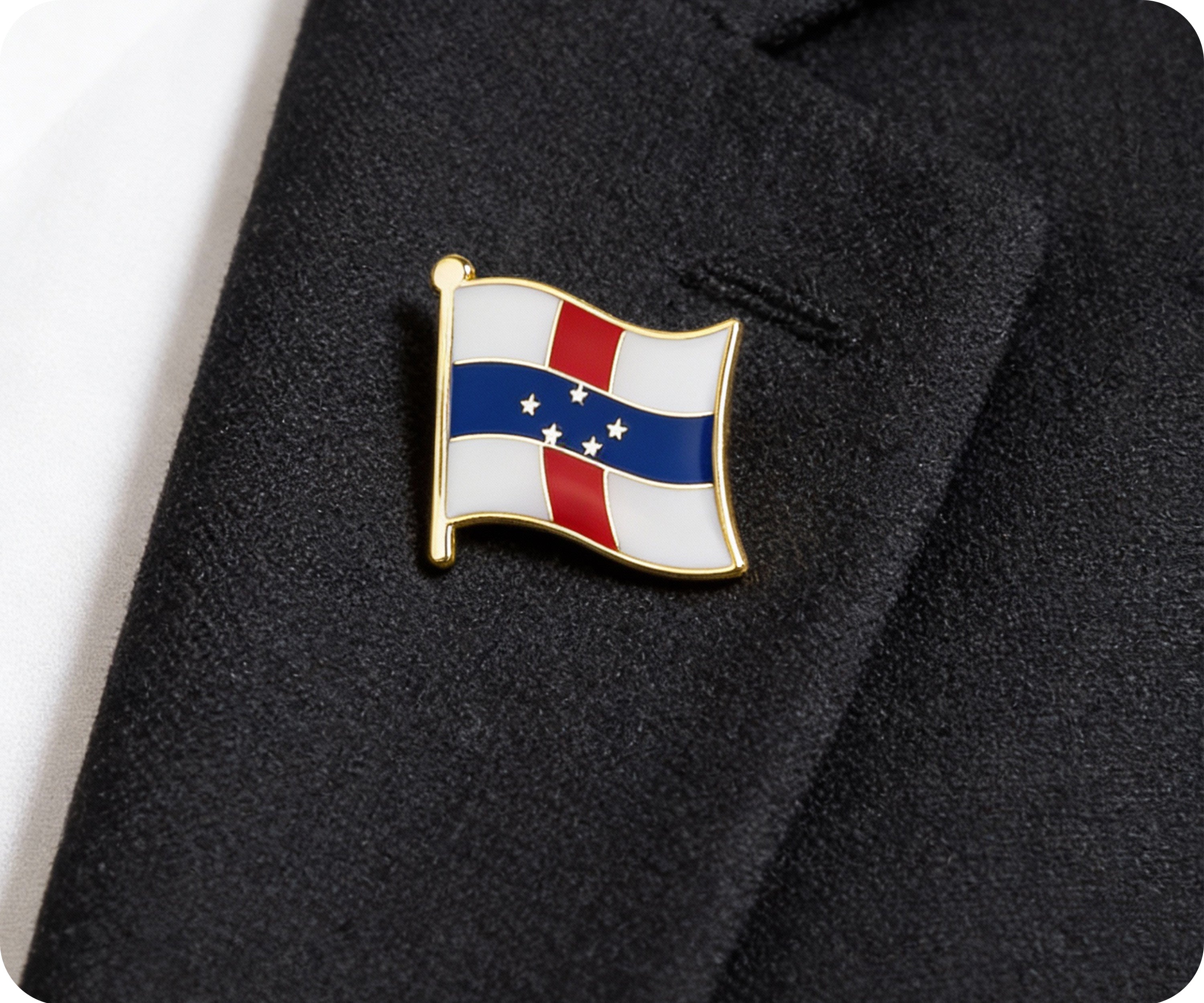 Netherlands Antilles Flag Pin Badge