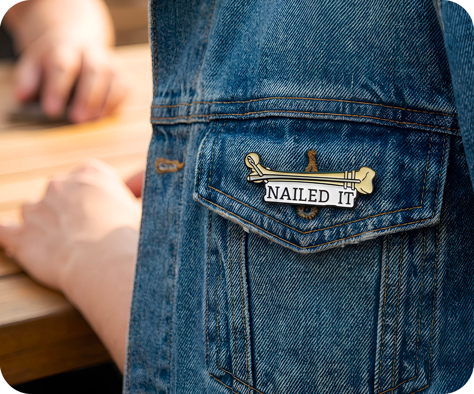 Nailed It Medical Bone Doctor Pin Badge