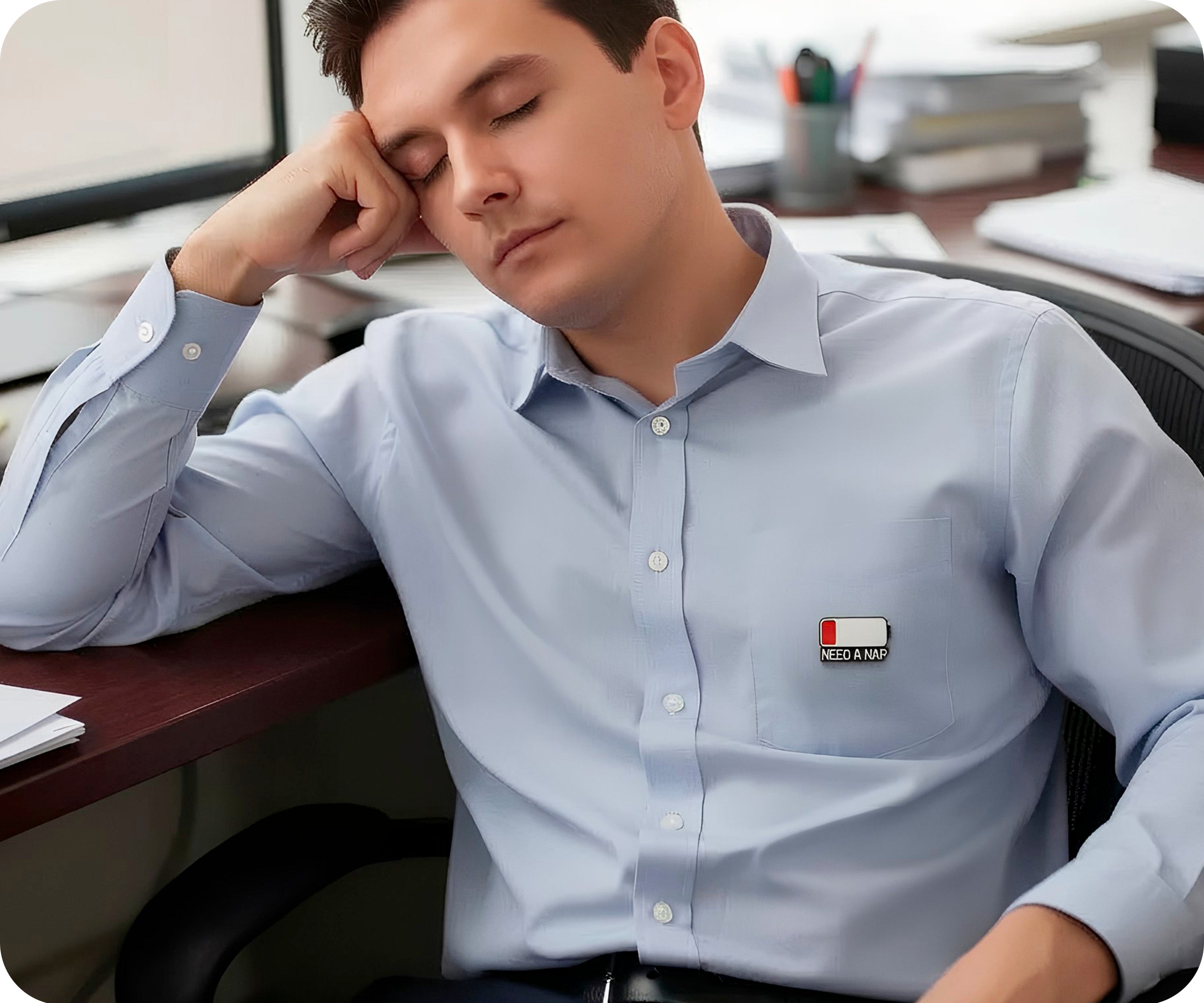 Social Battery Need A Nap Pin Badge