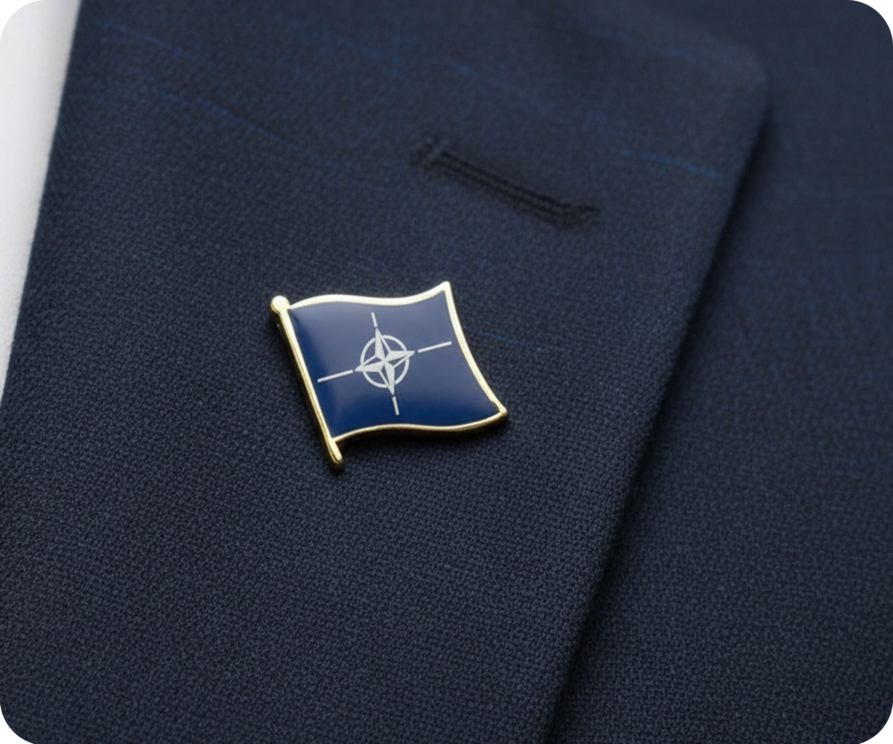NATO Flag Pin Badge Secondary image
