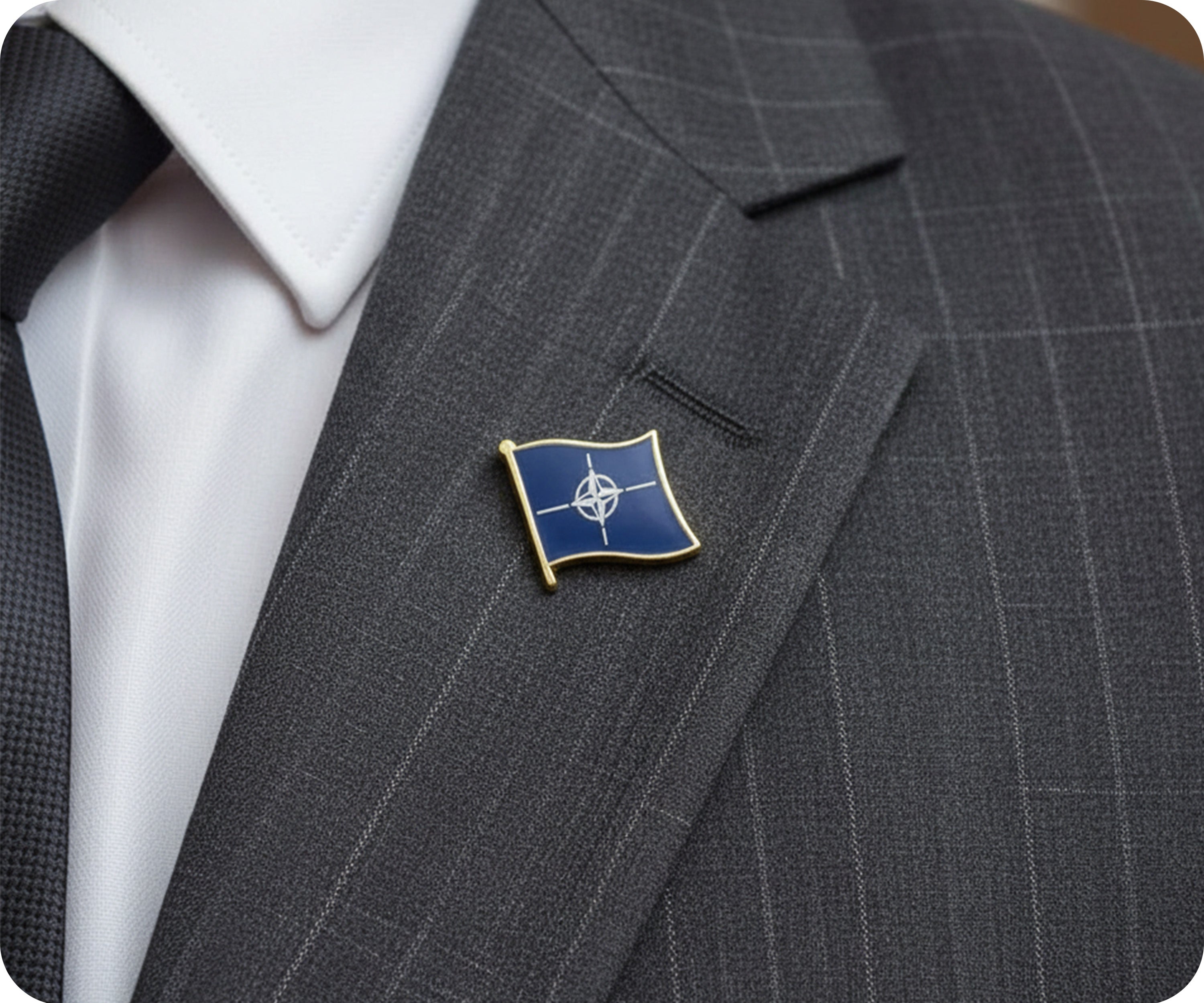 NATO Flag Pin Badge