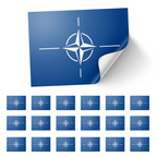 20 X NATO Flag Stickers