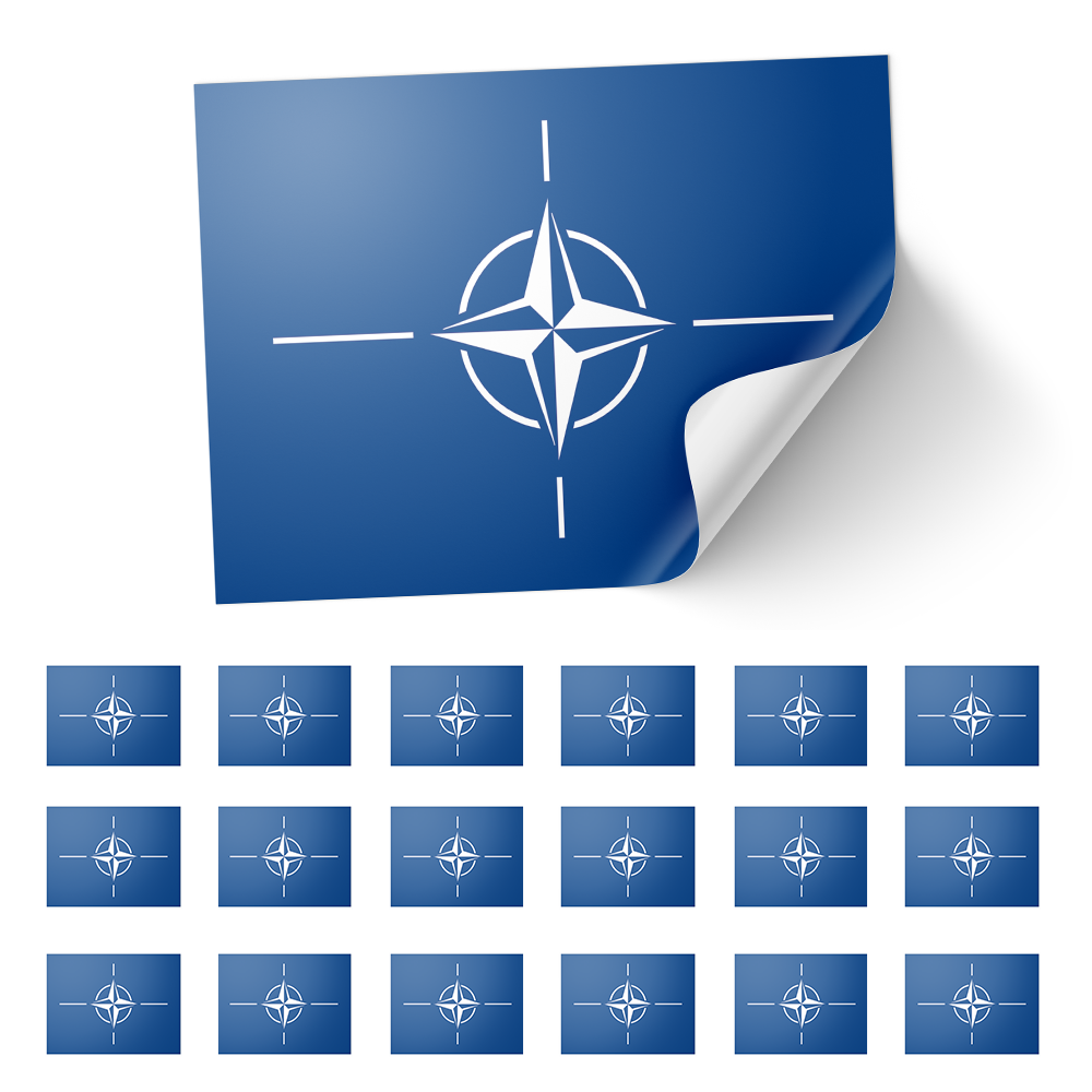 20 X NATO Flag Stickers