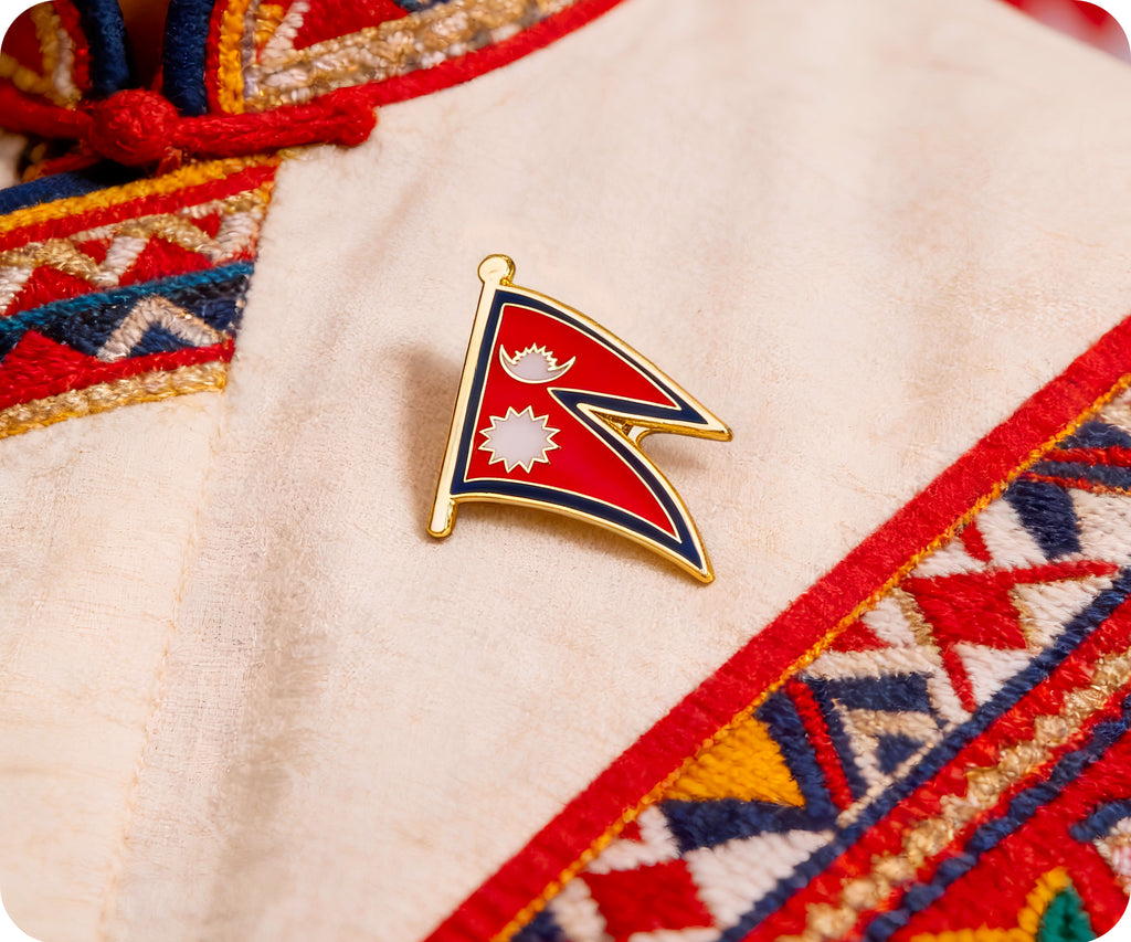 Nepal Flag Pin Badge