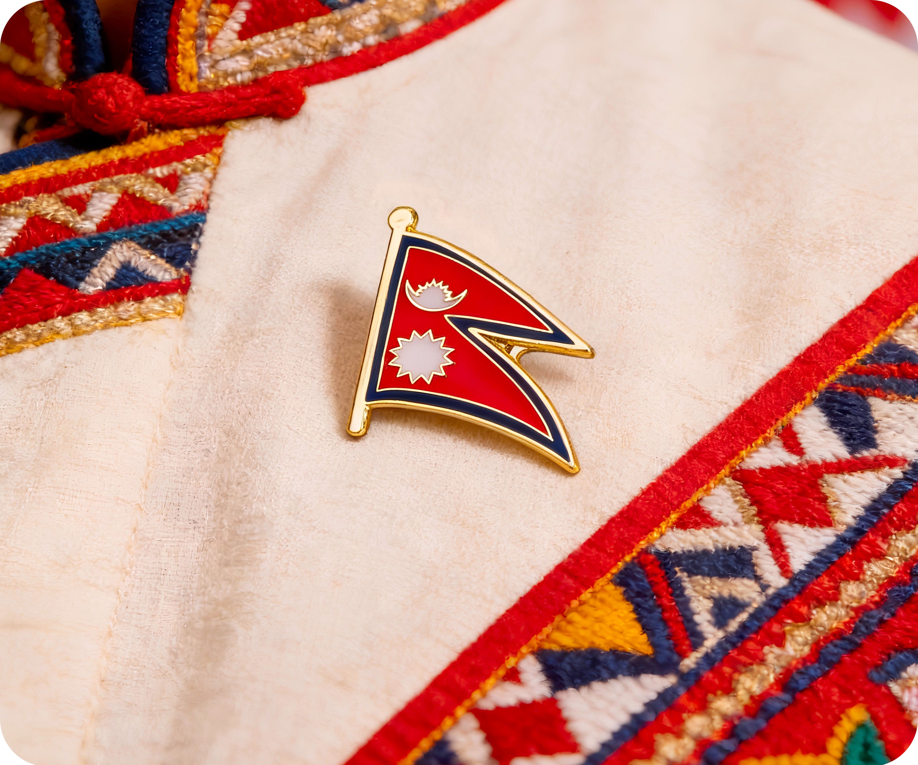 Nepal Flag Pin Badge