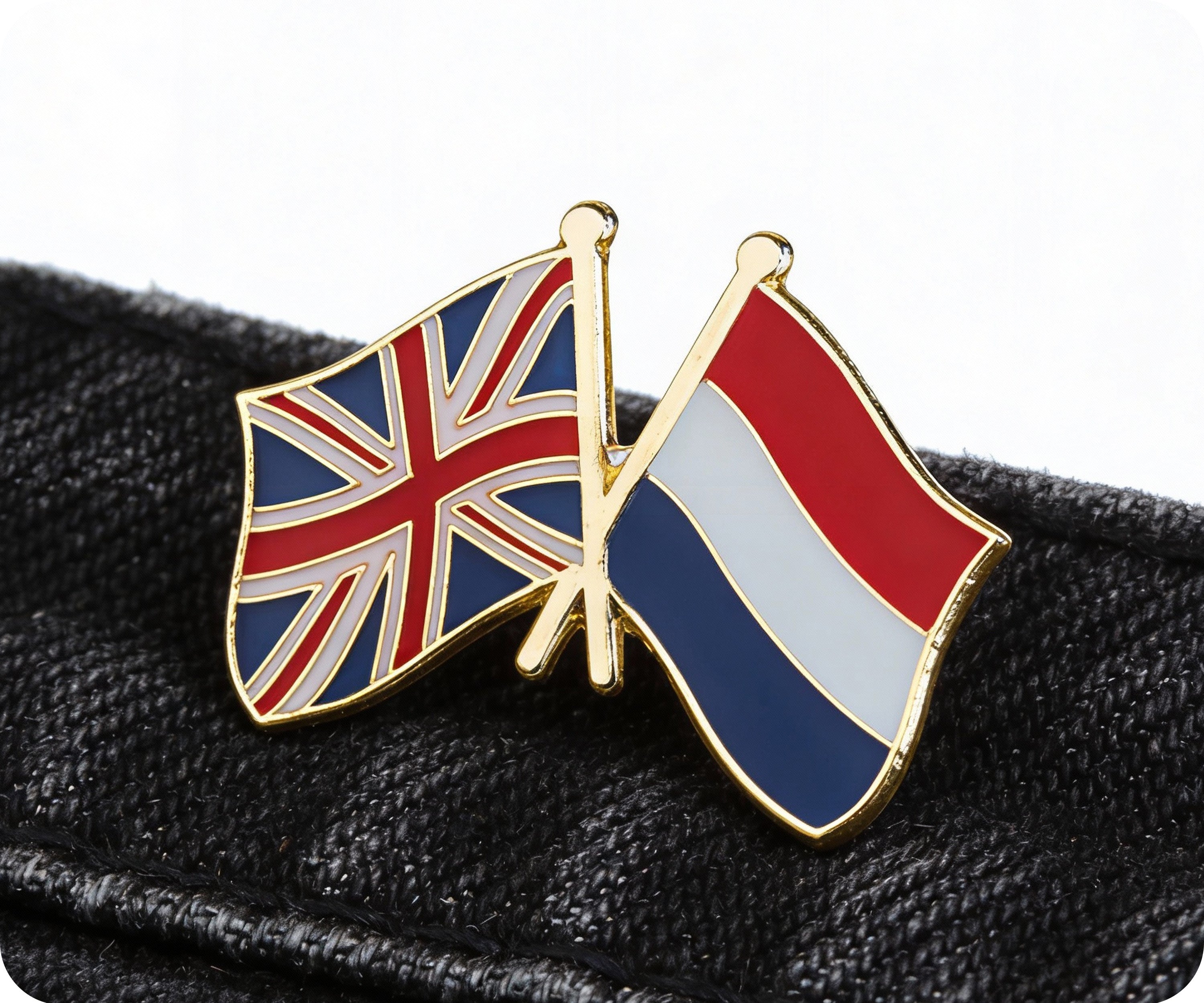 United Kingdom & Netherlands Friendship Pin Badge