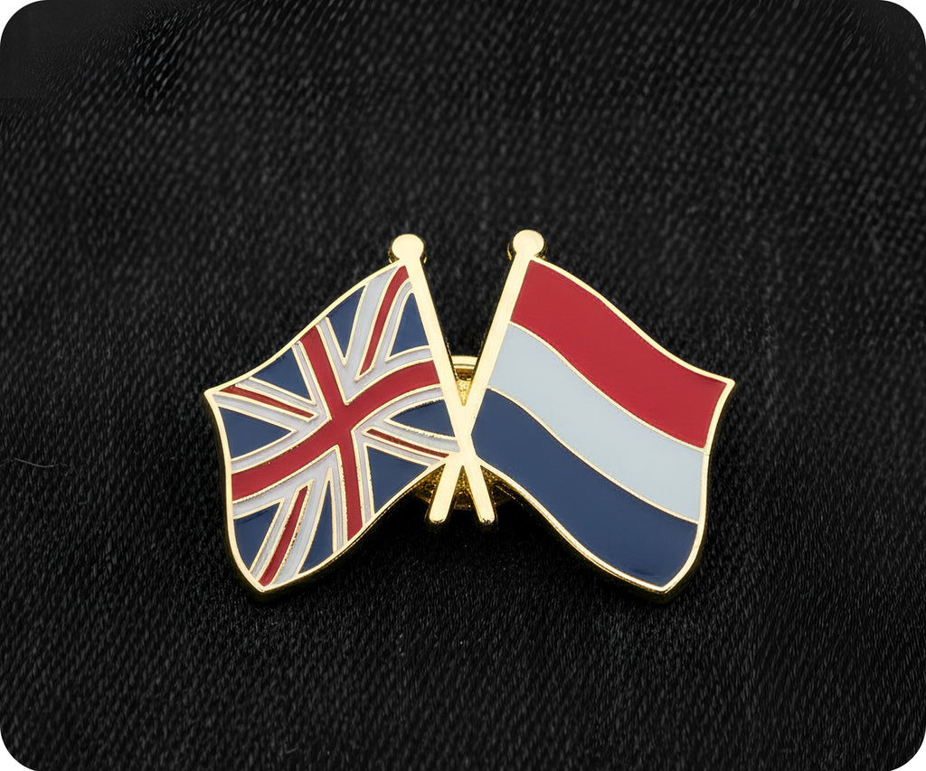 United Kingdom & Netherlands Friendship Pin Badge