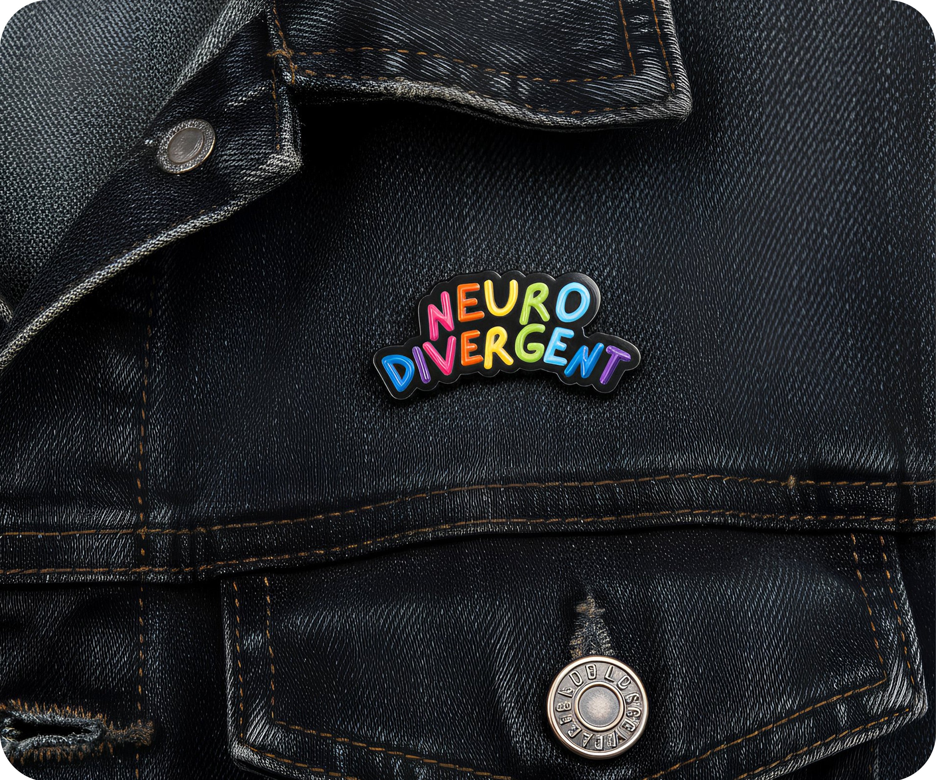 Neurodivergent Rainbow Pin Badge