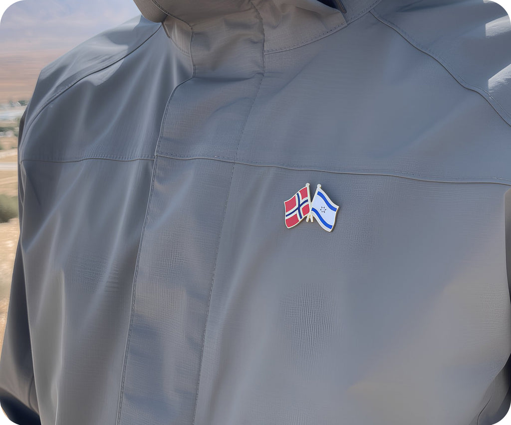 Norway & Israel Friendship Pin Badge