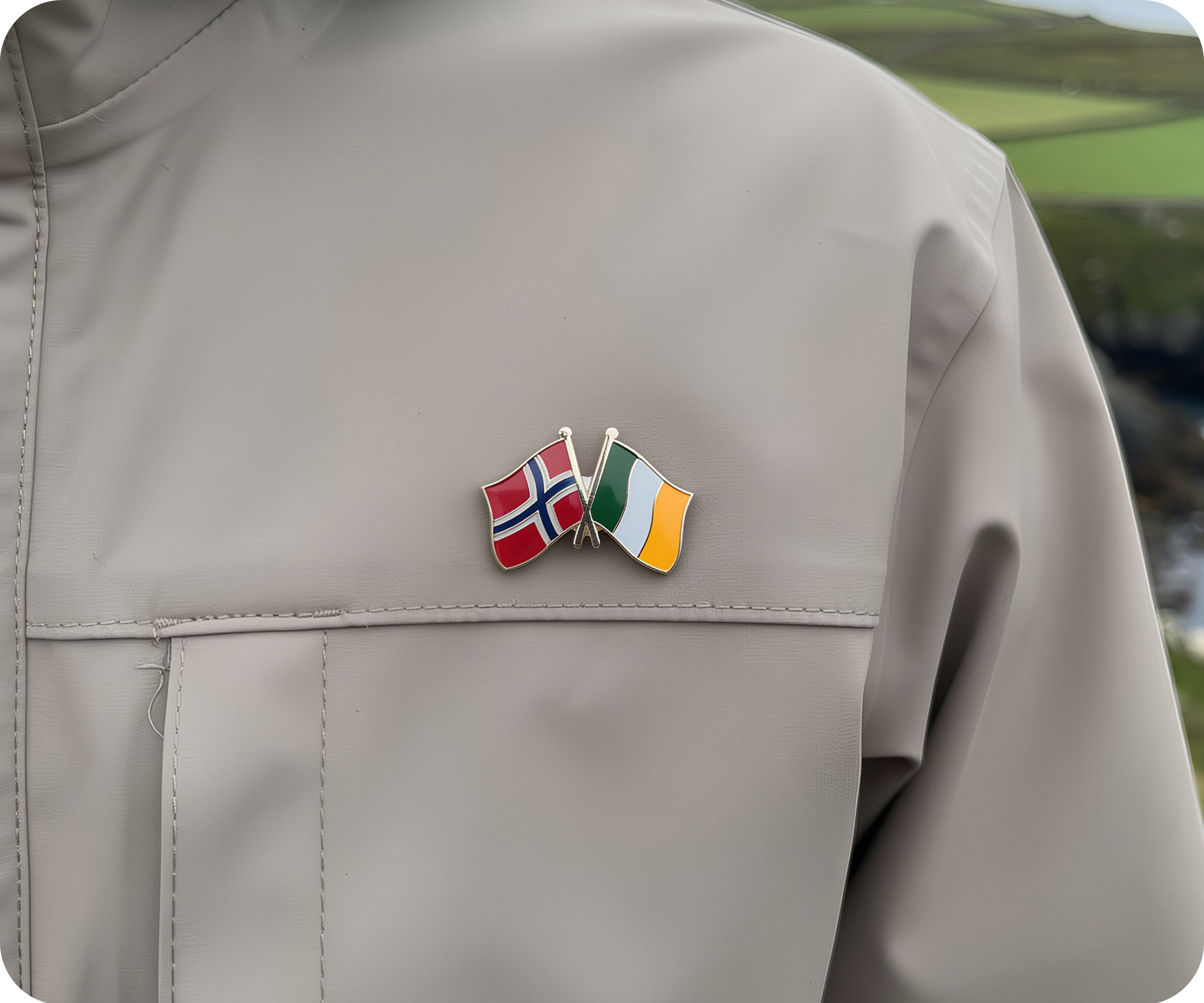 Norway & Ireland Friendship Pin Badge