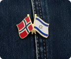 Norway & Israel Friendship Pin Badge