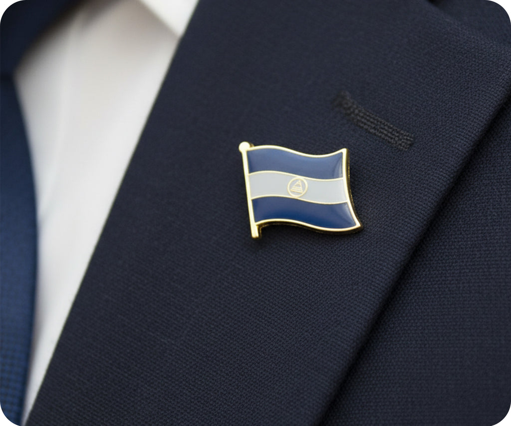 Nicaragua Flag Pin Badge
