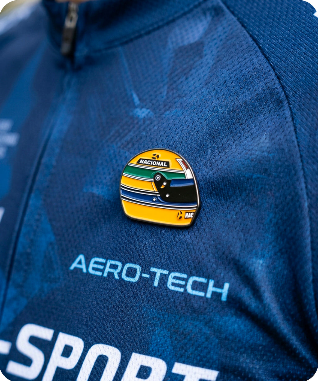 Racing Helmet Enamel Lapel Pin Badge