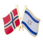 Norway & Israel Friendship Pin Badge