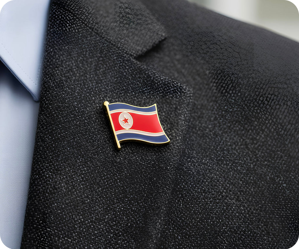 North Korea Flag Pin Badge