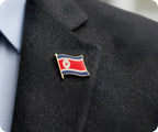 North Korea Flag Pin Badge