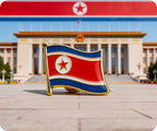 North Korea Flag Pin Badge