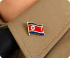 North Korea Flag Pin Badge