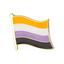 Pin con la bandera no binaria 