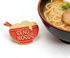 Send Nudes Noods Noodles Pin Badge