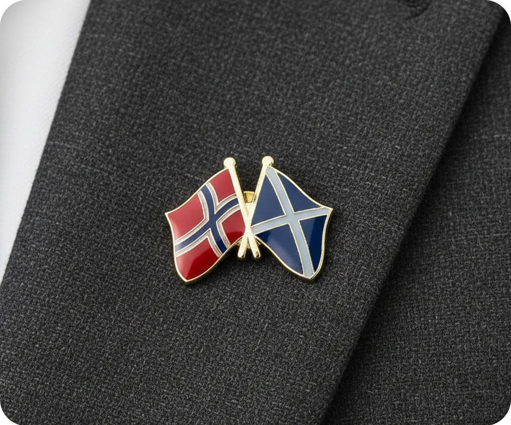 Norway & Scotland Friendship Pin Badge