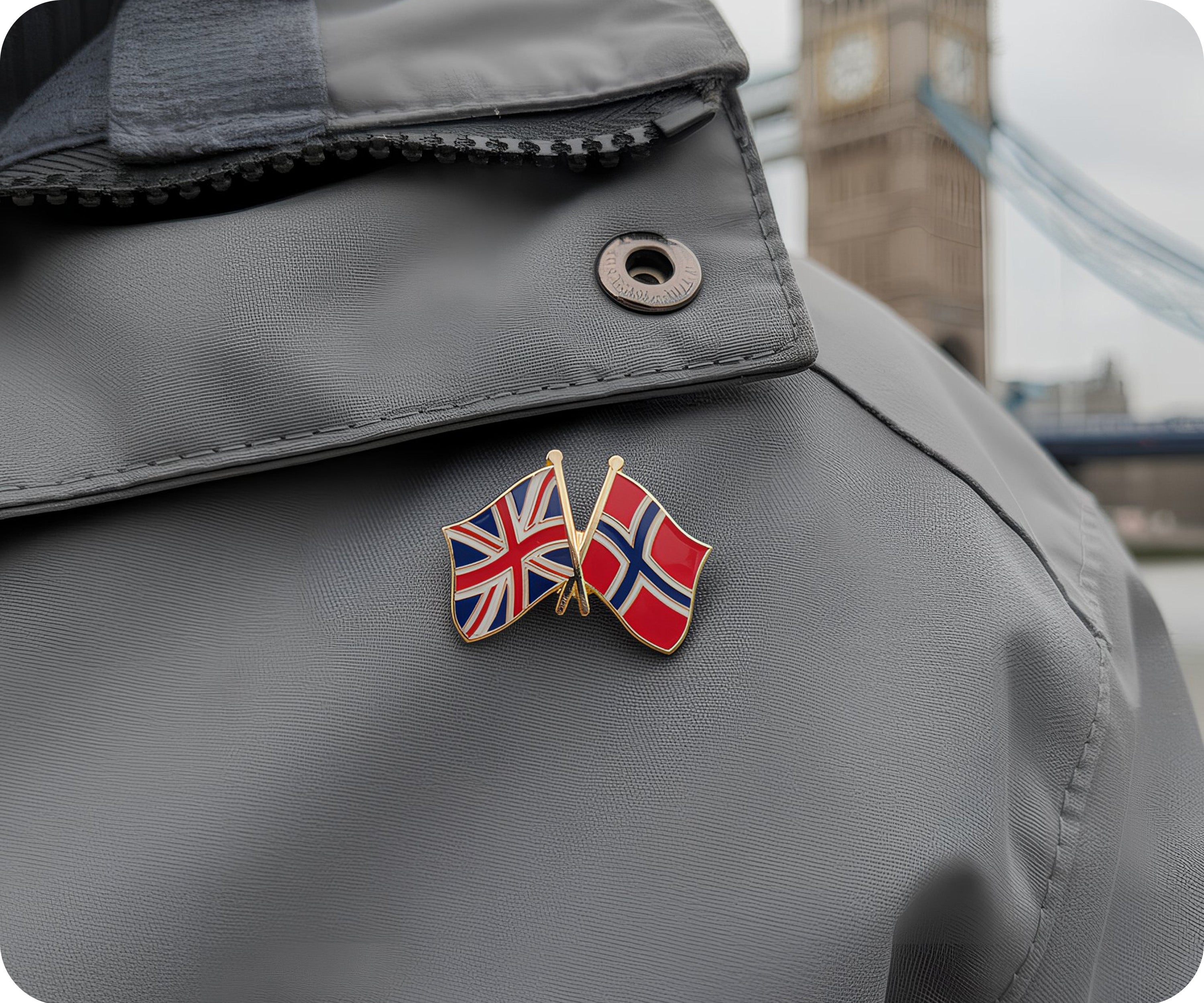 Pin de la amistad entre el Reino Unido y Noruega Imagen secundaria del producto