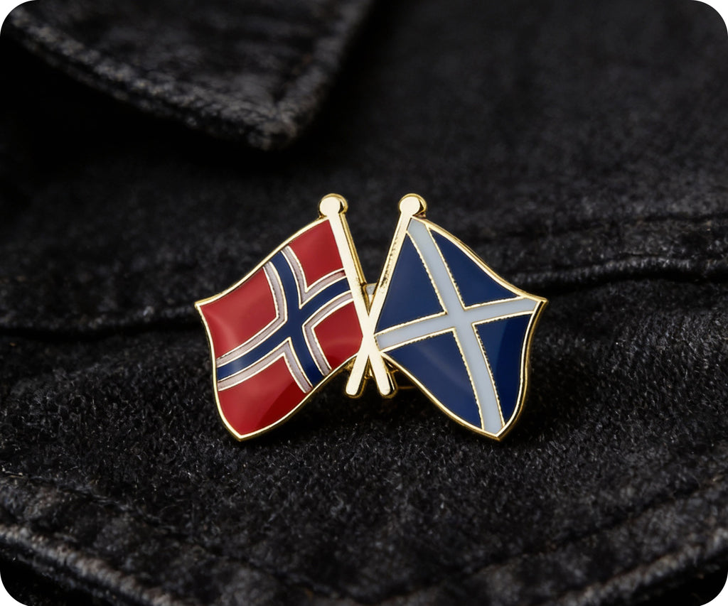 Norway & Scotland Friendship Pin Badge