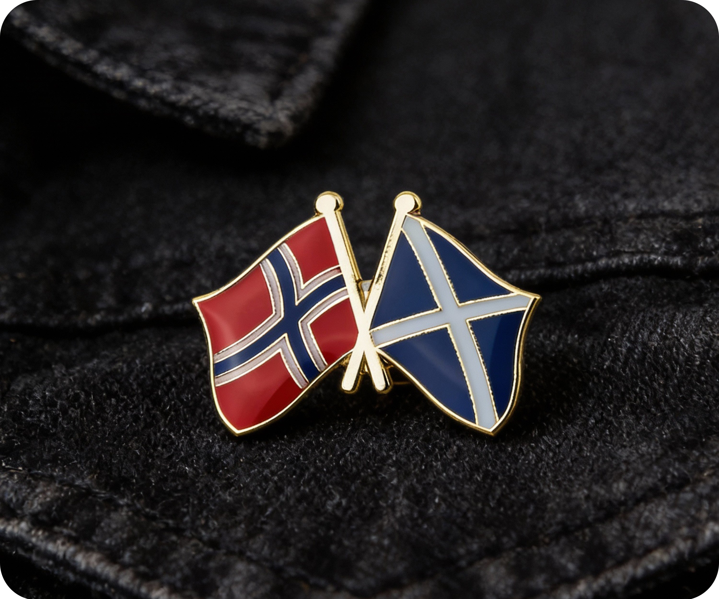 Norway & Scotland Friendship Pin Badge