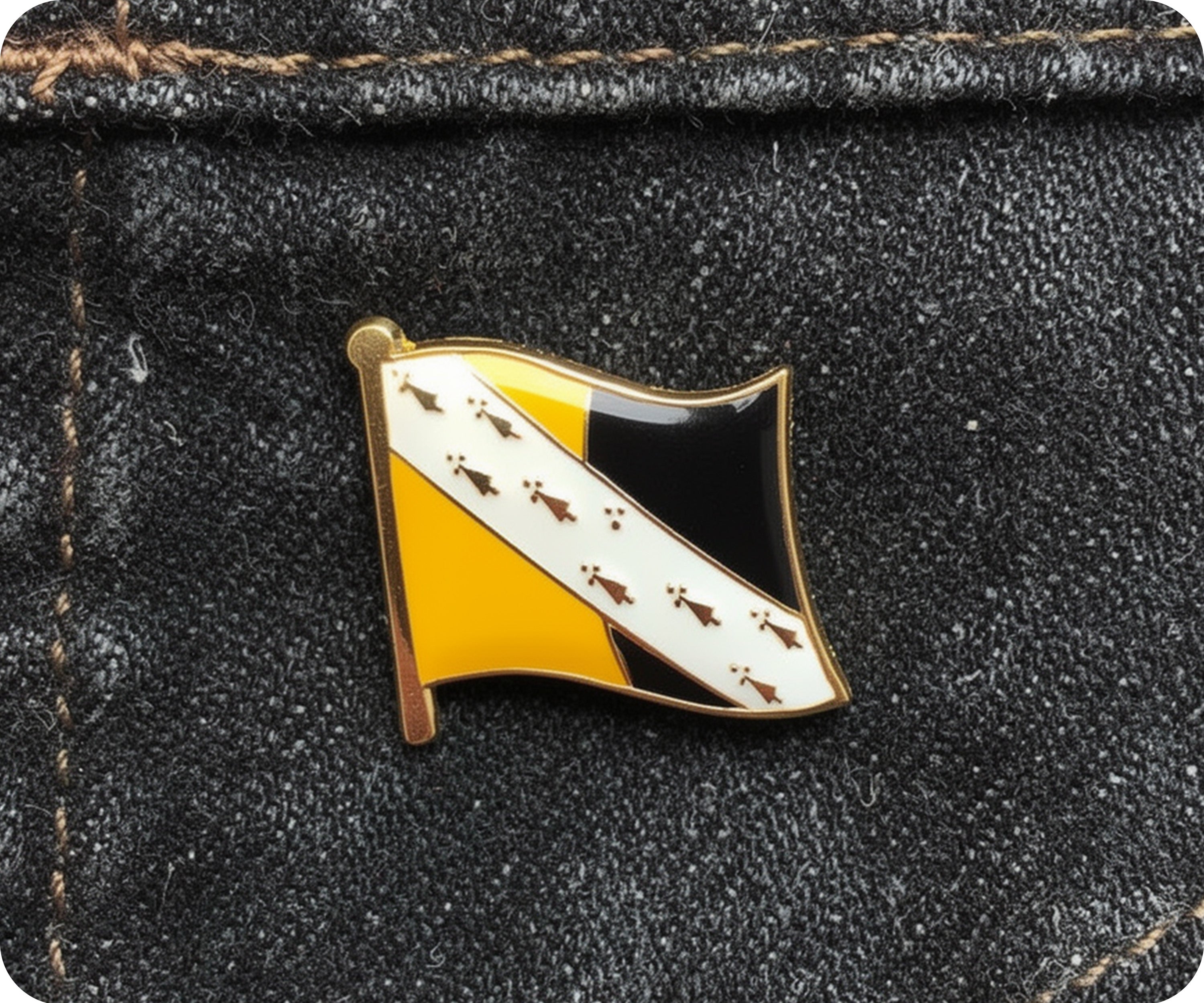 Norfork County English Flag Pin Badge