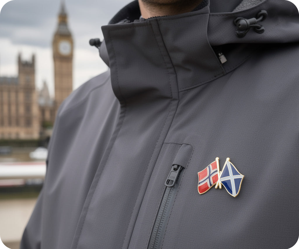 Norway & Scotland Friendship Pin Badge