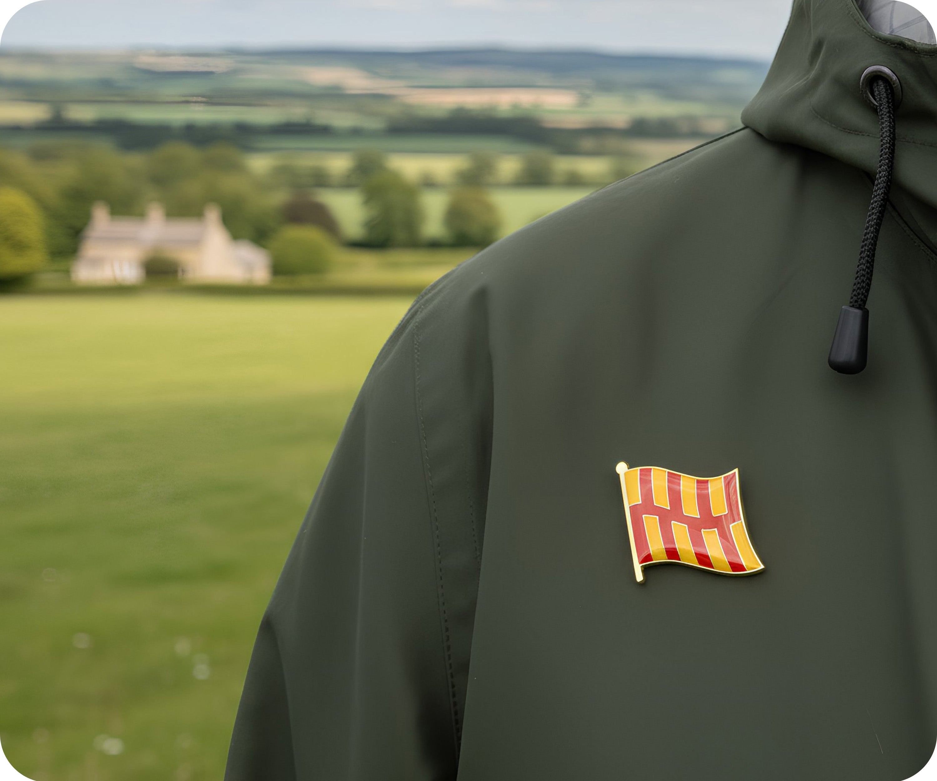 Flag of Northumberland Banner Arms Pin Badge