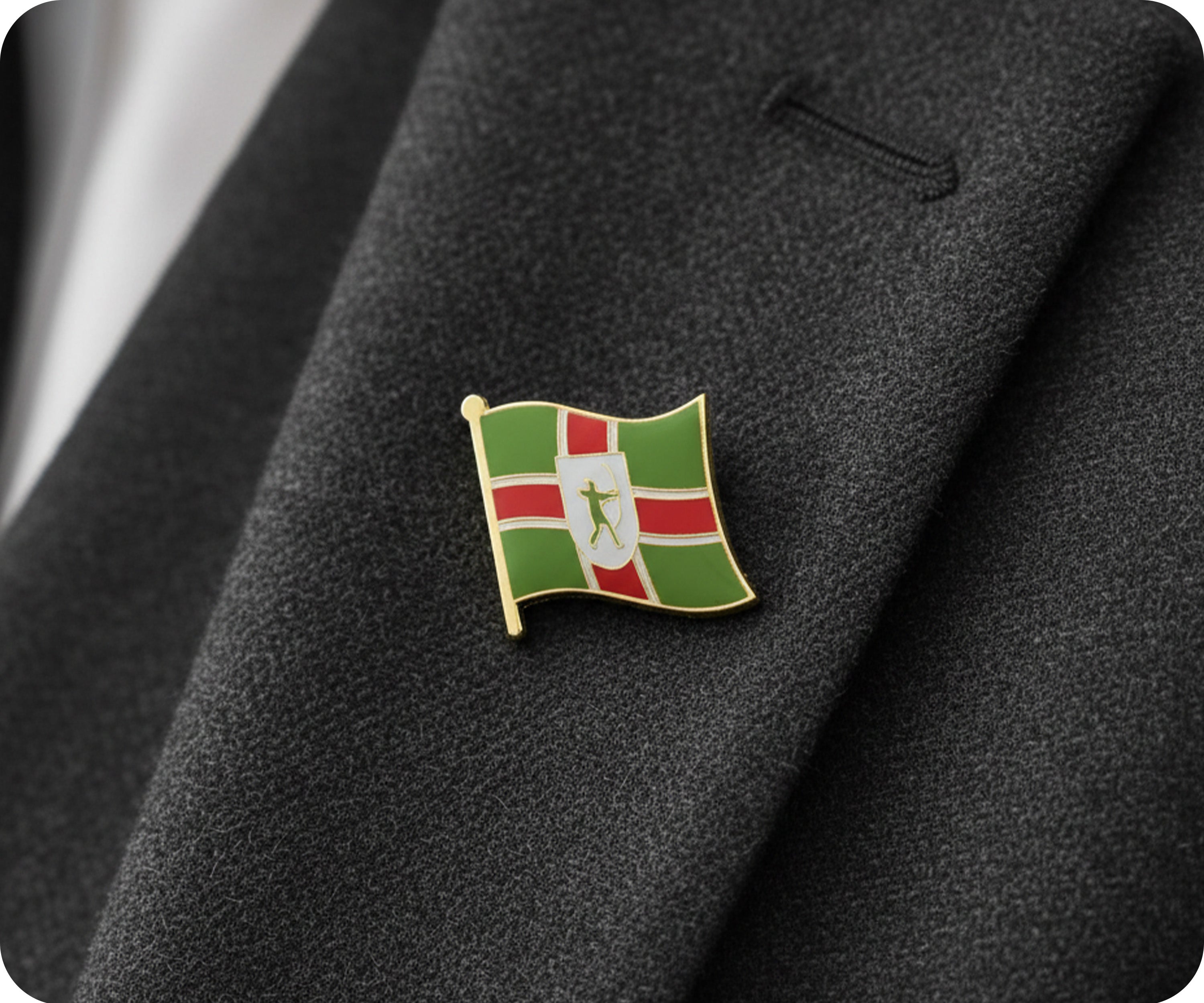 Insignia de alfiler de la bandera del condado de Nottinghamshire Imagen secundaria del producto