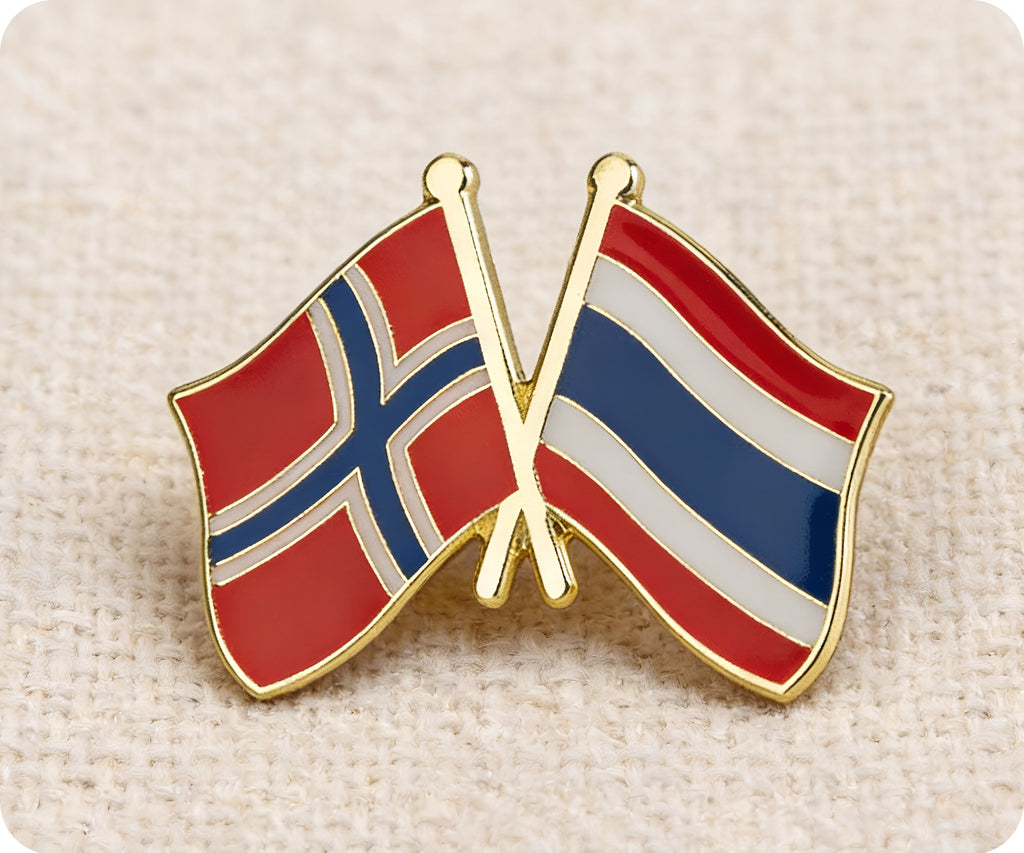 Norway & Thailand Friendship Pin Badge