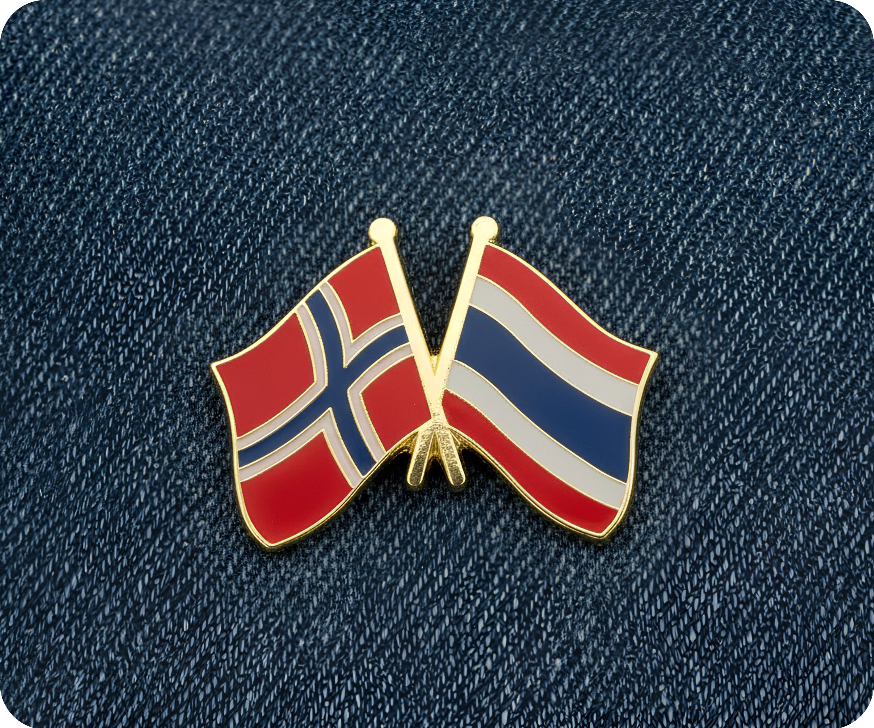 Norway & Thailand Friendship Pin Badge