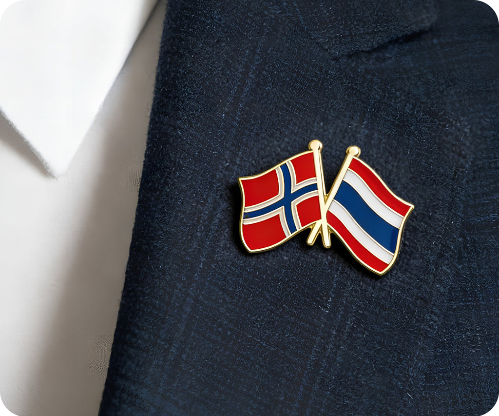 Norway & Thailand Friendship Pin Badge