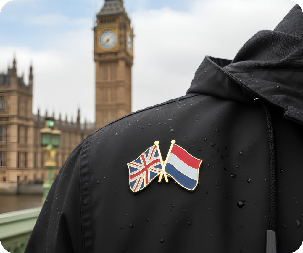 United Kingdom & Netherlands Friendship Pin Badge