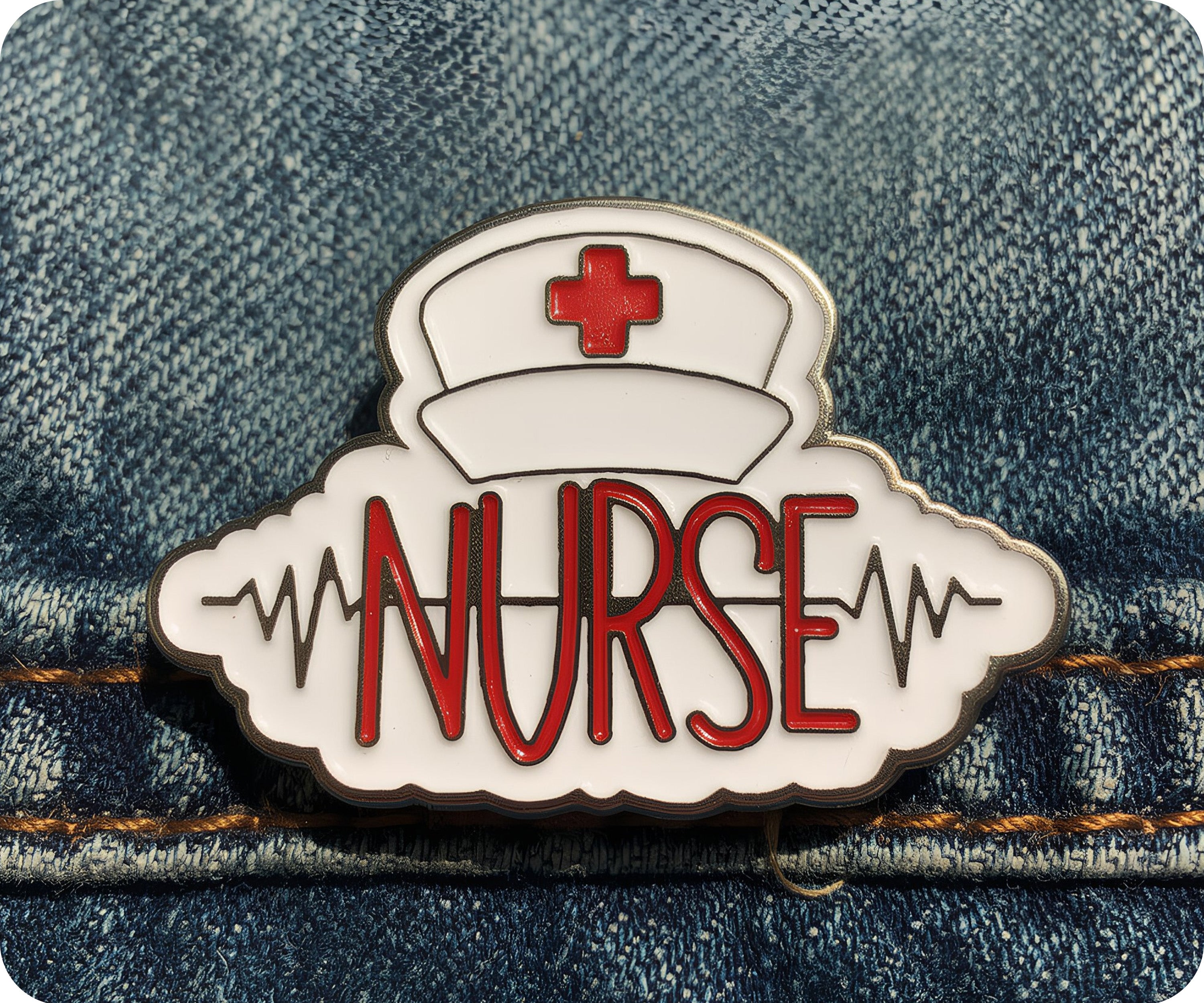 Nurse Red Cross Pin Badge