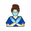Nurse Gloves & Mask Enamel Pin Badge